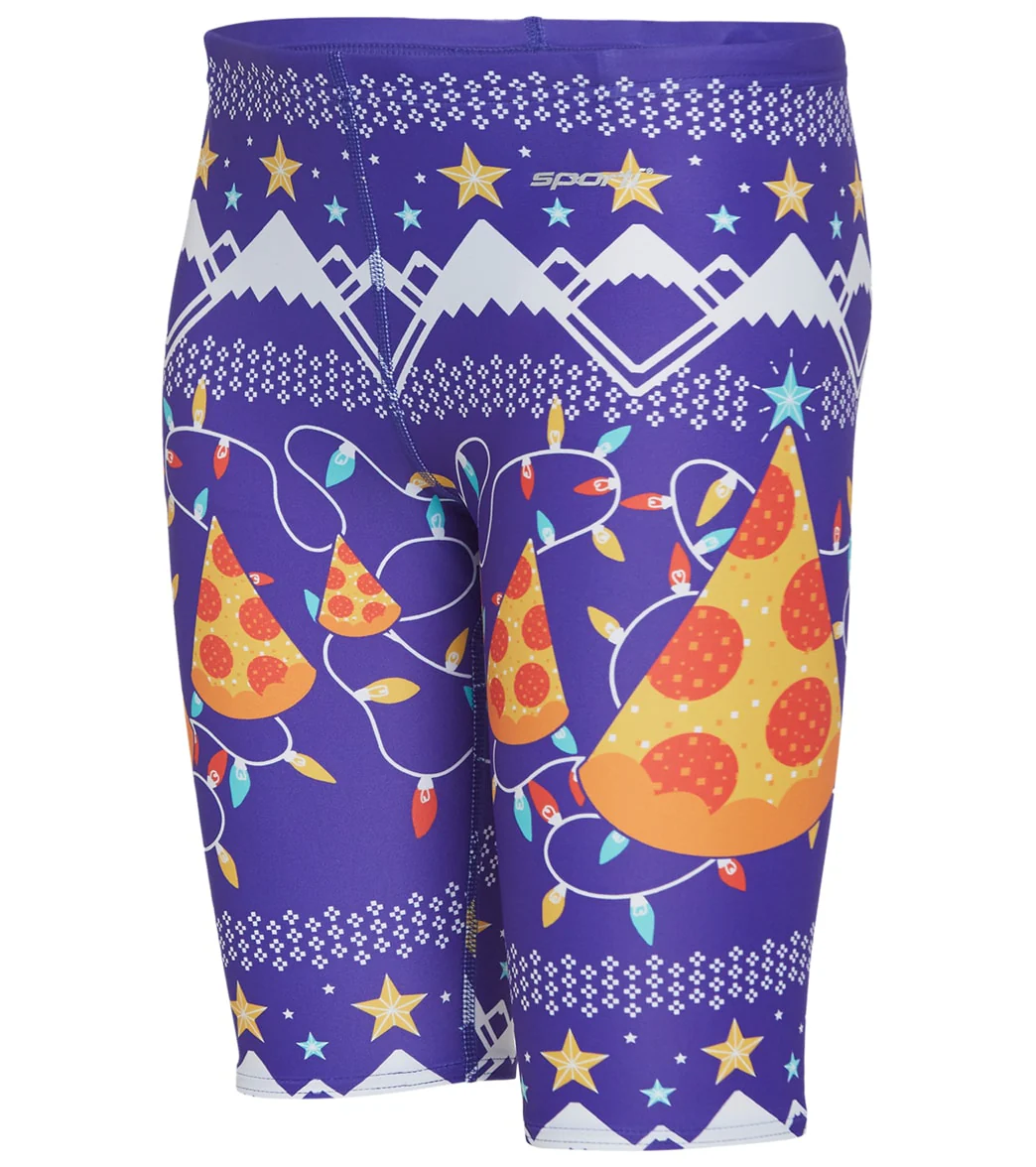 Sporti Limited Edition Ugly Sweater Pizza Tree Jammer Swimsuit Youth (22-28) - Image 5