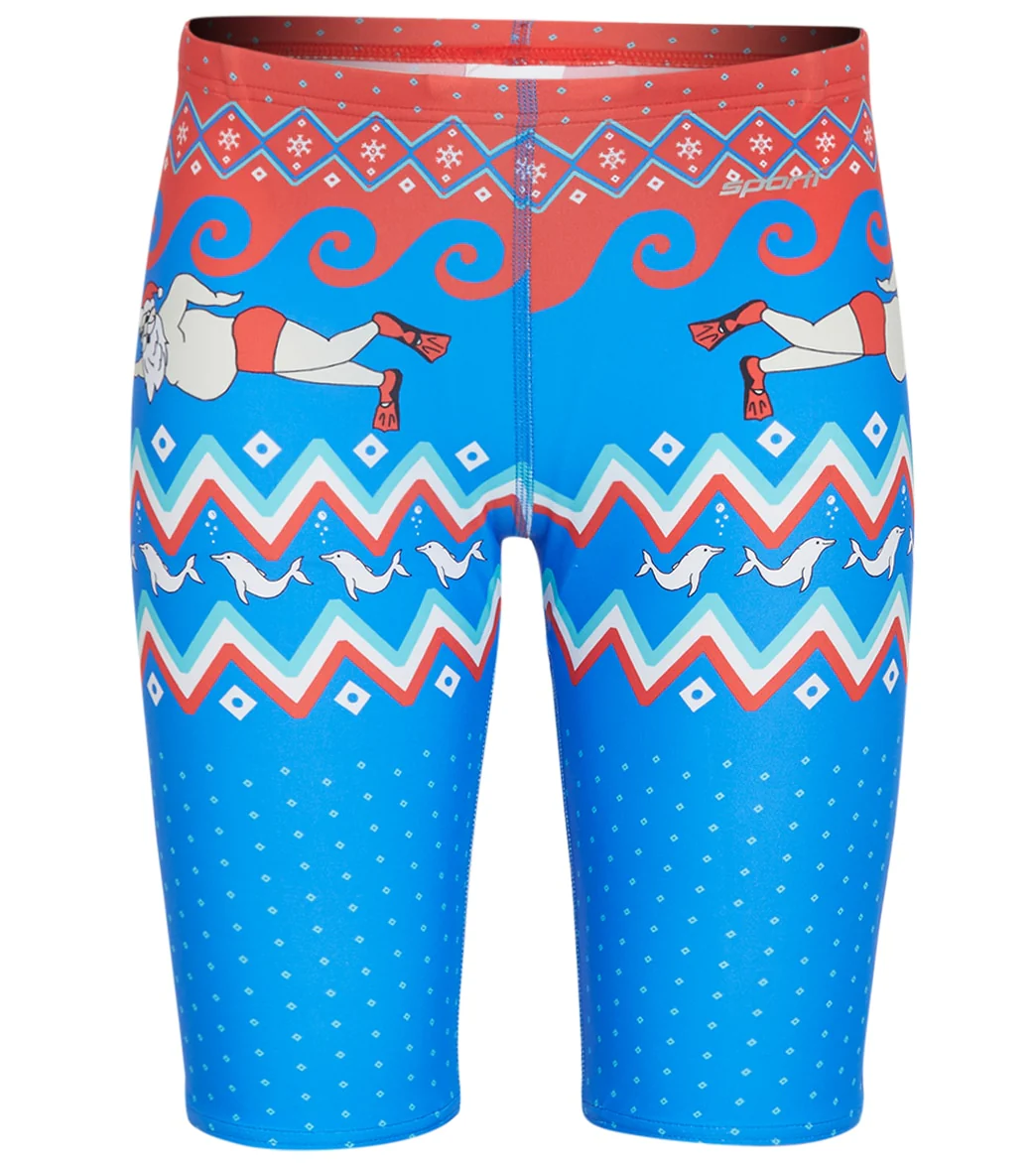 Sporti Limited Edition Ugly Sweater Swimming Santa Jammer Swimsuit (22-28) - Image 2