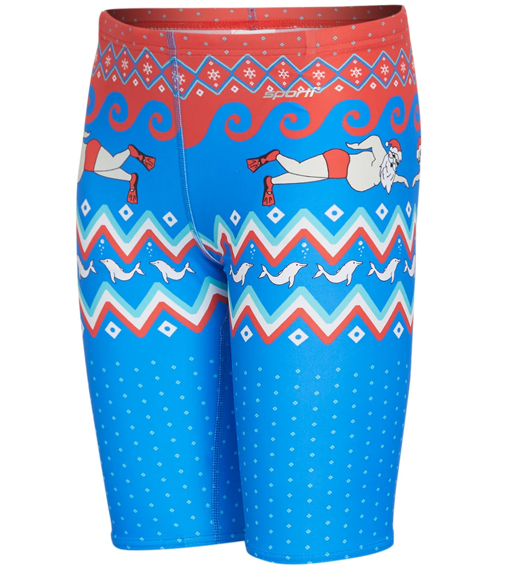 Sporti Limited Edition Ugly Sweater Swimming Santa Jammer Swimsuit (22-28) - Image 5