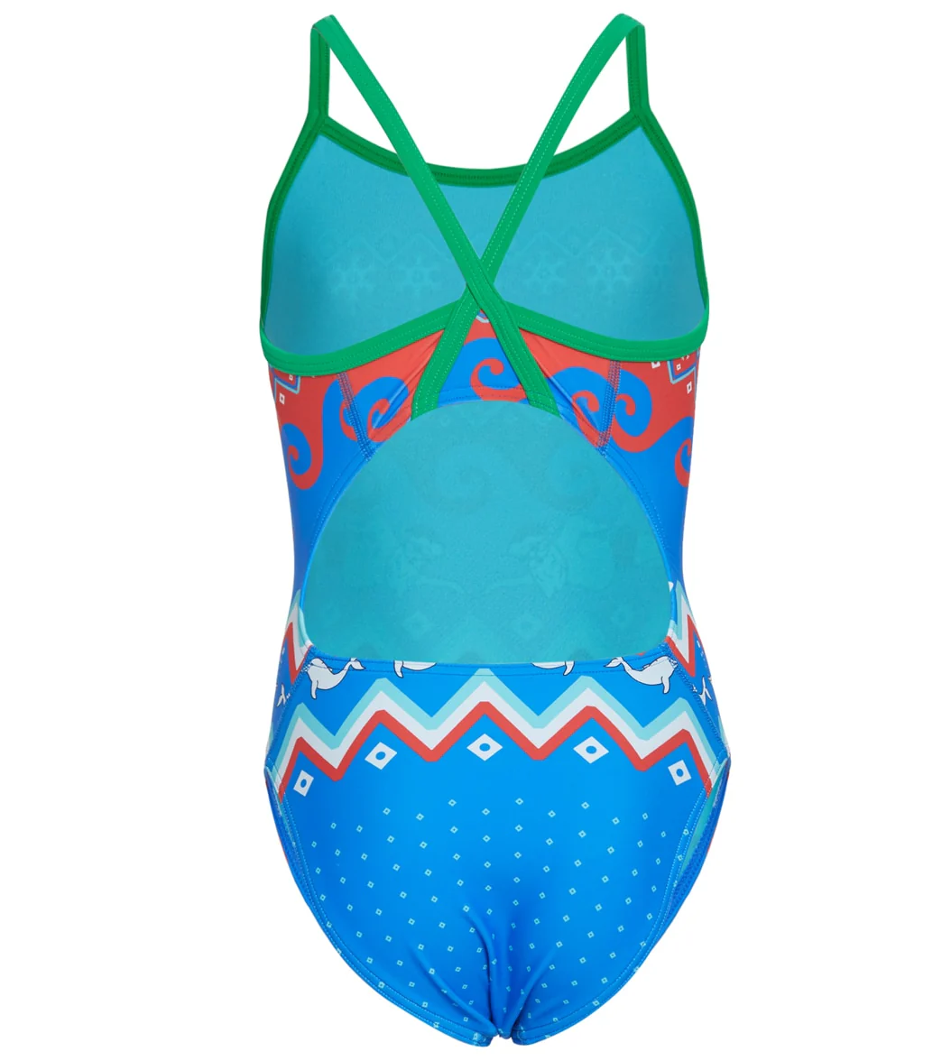 Sporti Limited Edition Ugly Sweater Swimming Santa Thin Strap One Piece Swimsuit Youth (22-28) - Image 2