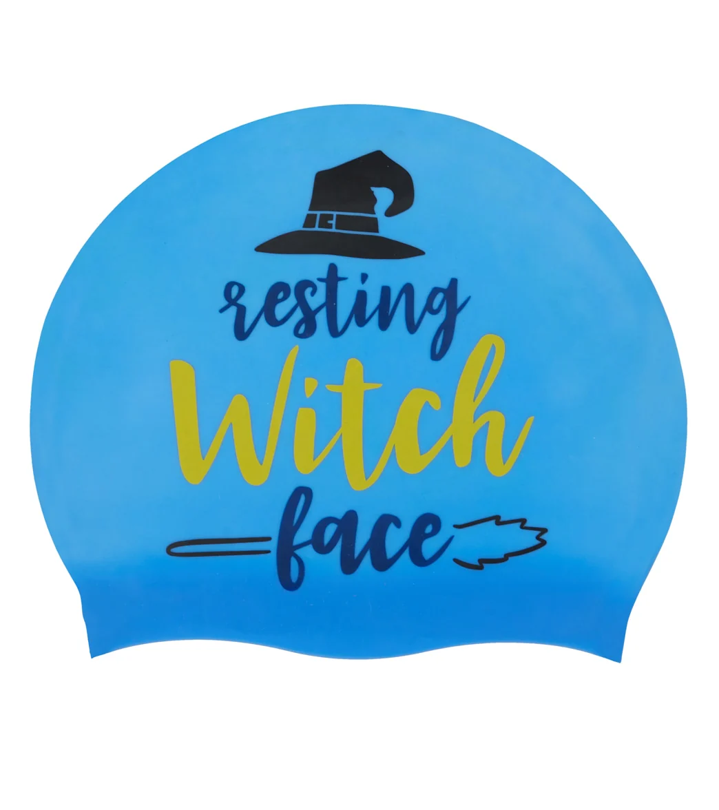 Sporti Limited Edition Witch Cat Silicone Swim Cap - Image 4