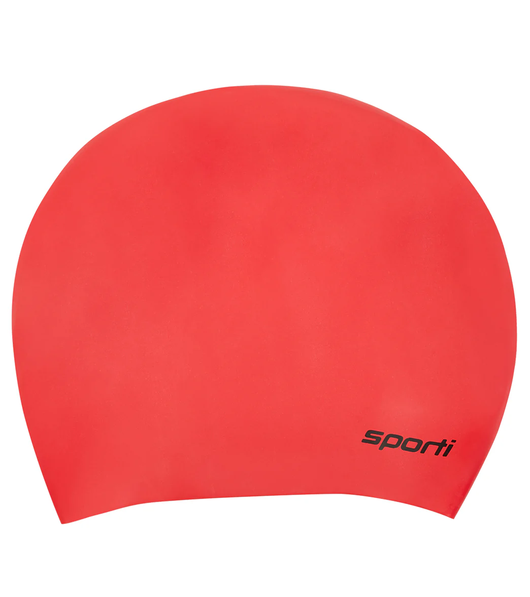 Sporti Long Hair Silicone Swim Cap Set of 2 - Image 11