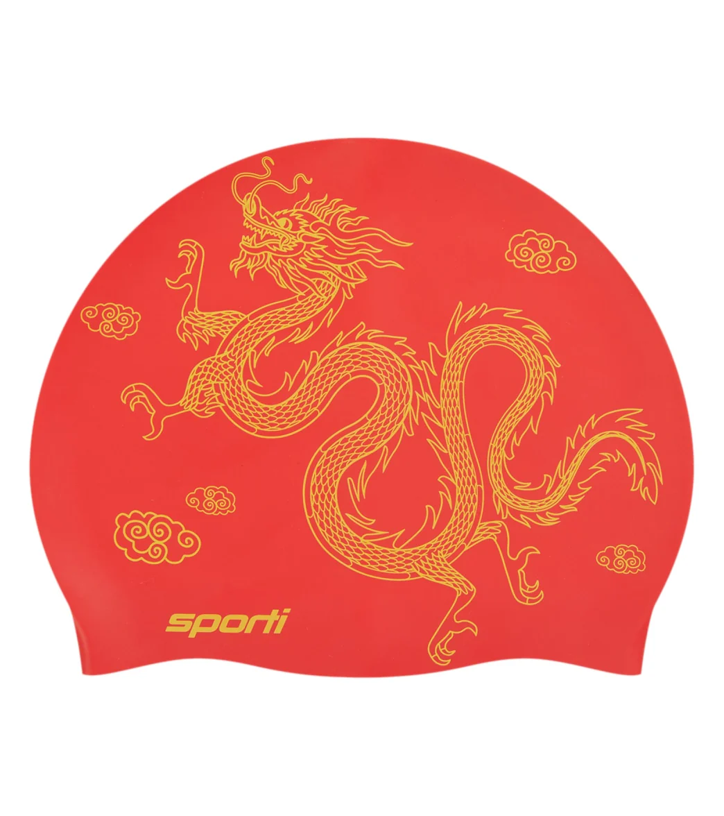 Sporti Lunar Dragon Silicone Swim Cap - Image 2