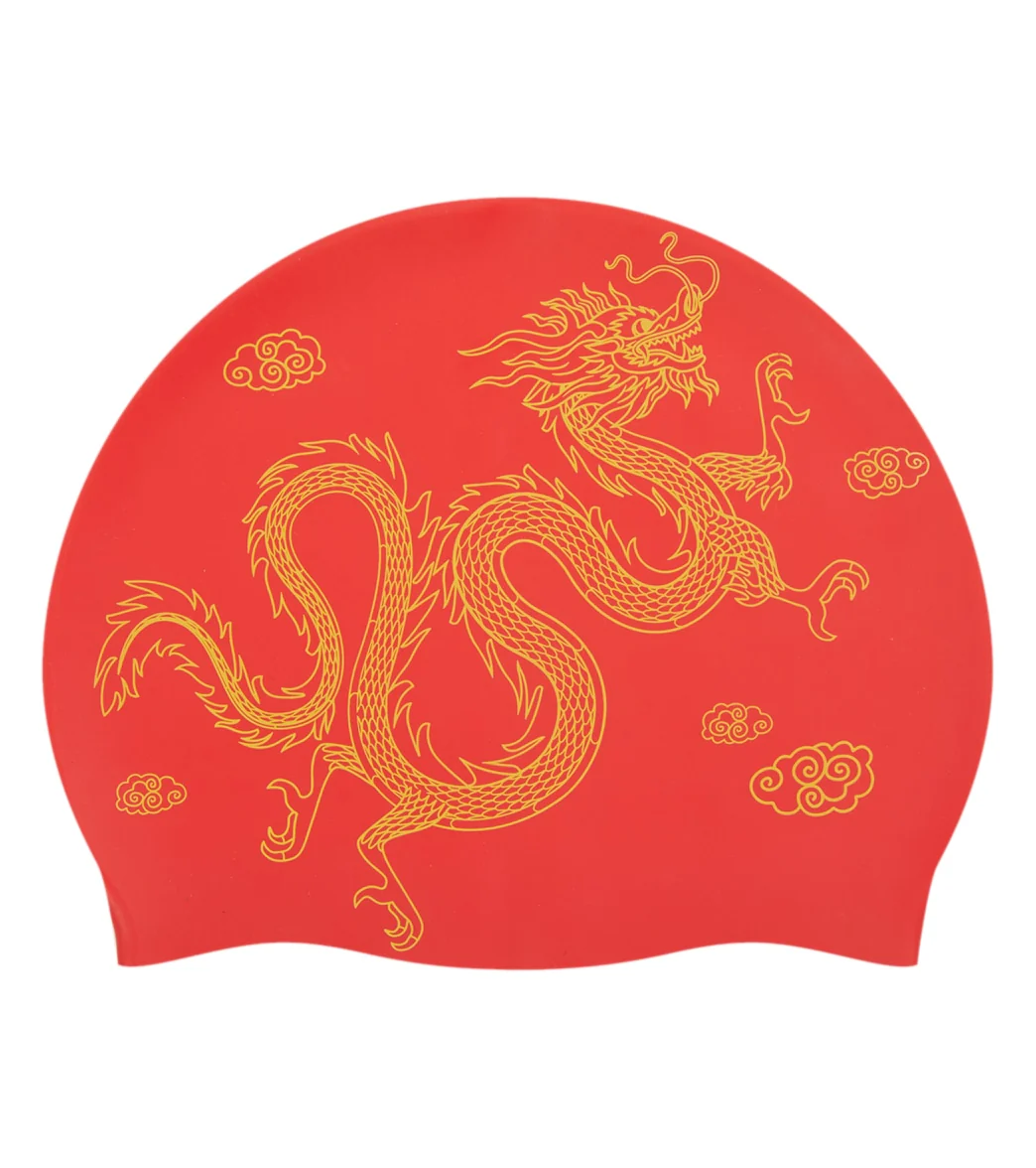 Sporti Lunar Dragon Silicone Swim Cap - Image 3