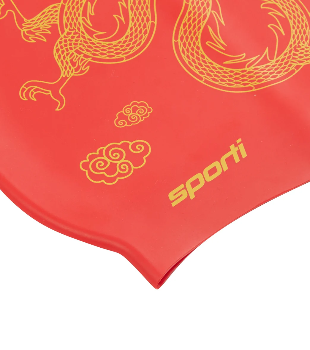 Sporti Lunar Dragon Silicone Swim Cap - Image 4