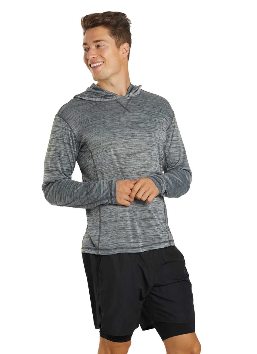Sporti Men's L/S Hybrid II Hooded UPF 50+ Sun Shirt - Image 10