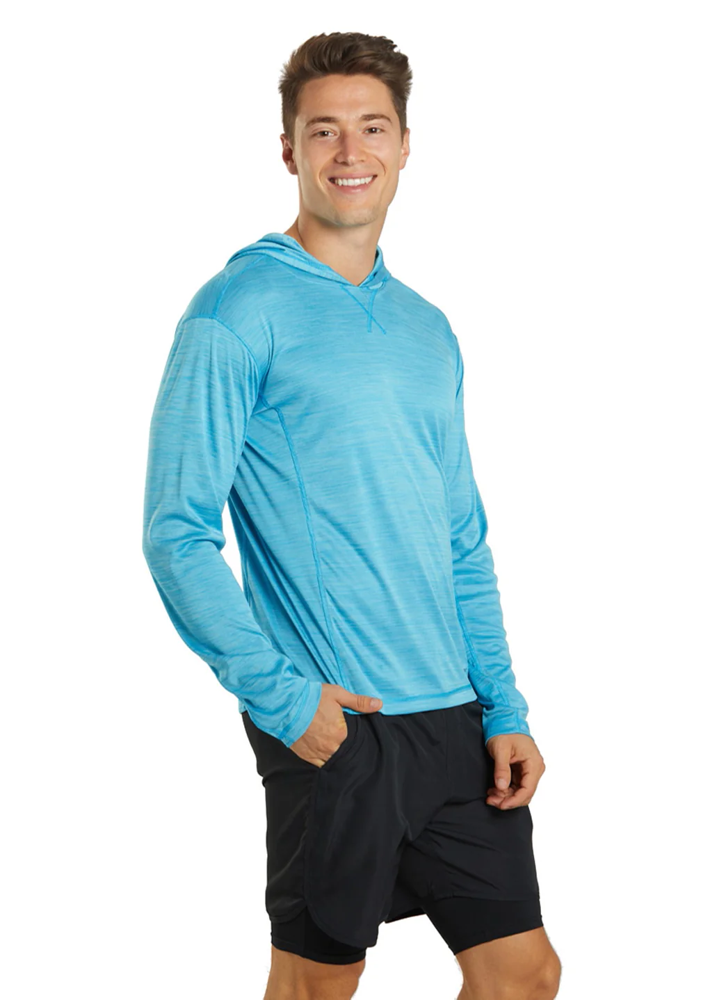 Sporti Men's L/S Hybrid II Hooded UPF 50+ Sun Shirt - Image 4
