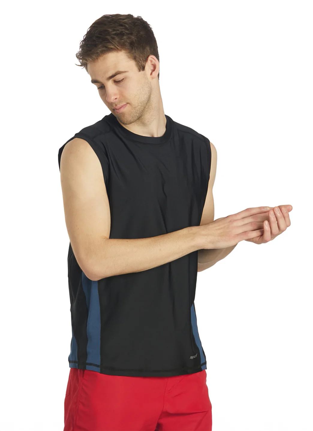 Sporti Men's Sleeveless UPF 50+ Comfort Fit Rash Guard - Image 11