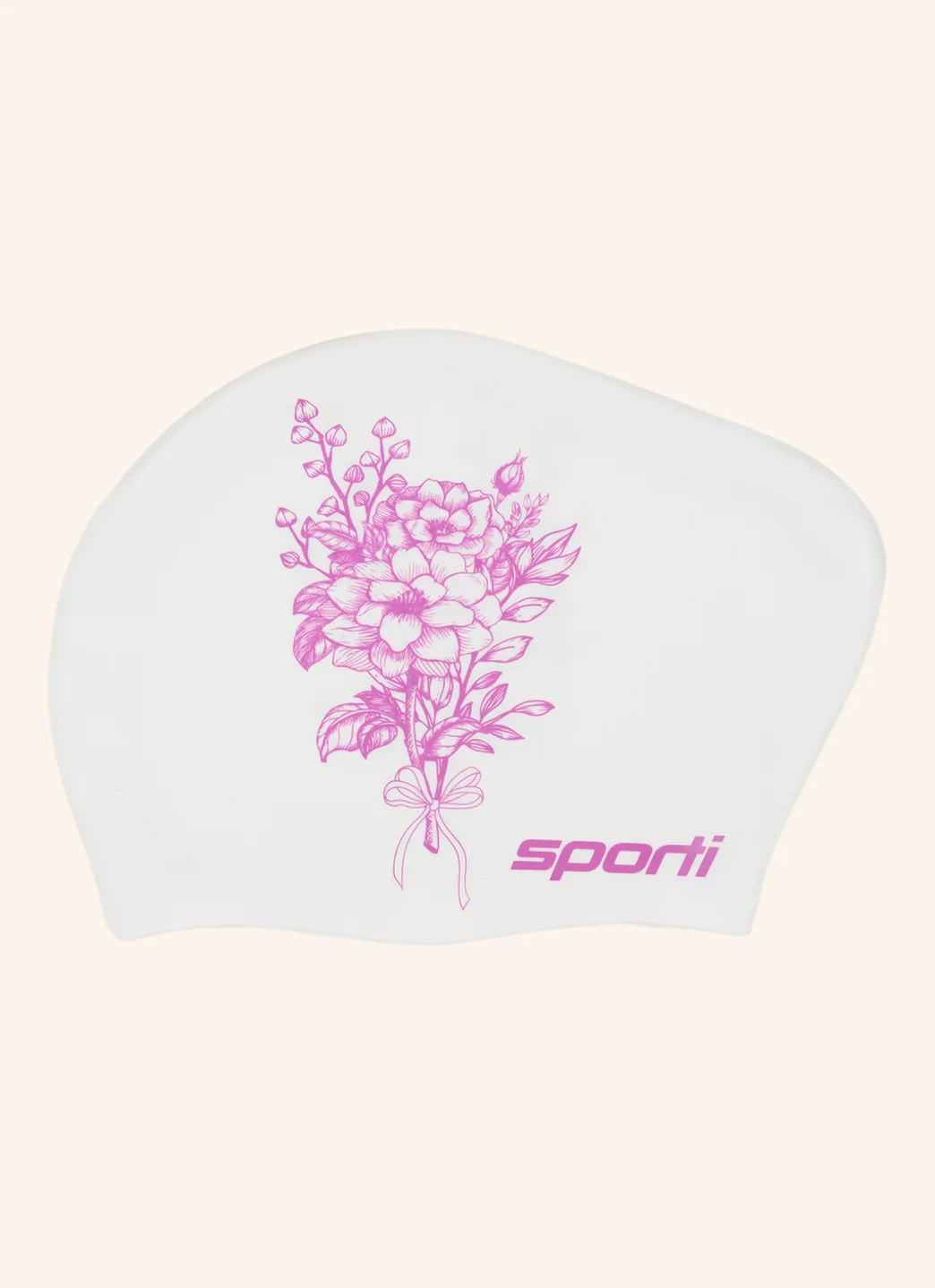 Sporti Mystic Bloom Long Hair Bun Silicone Swim Cap - Image 2
