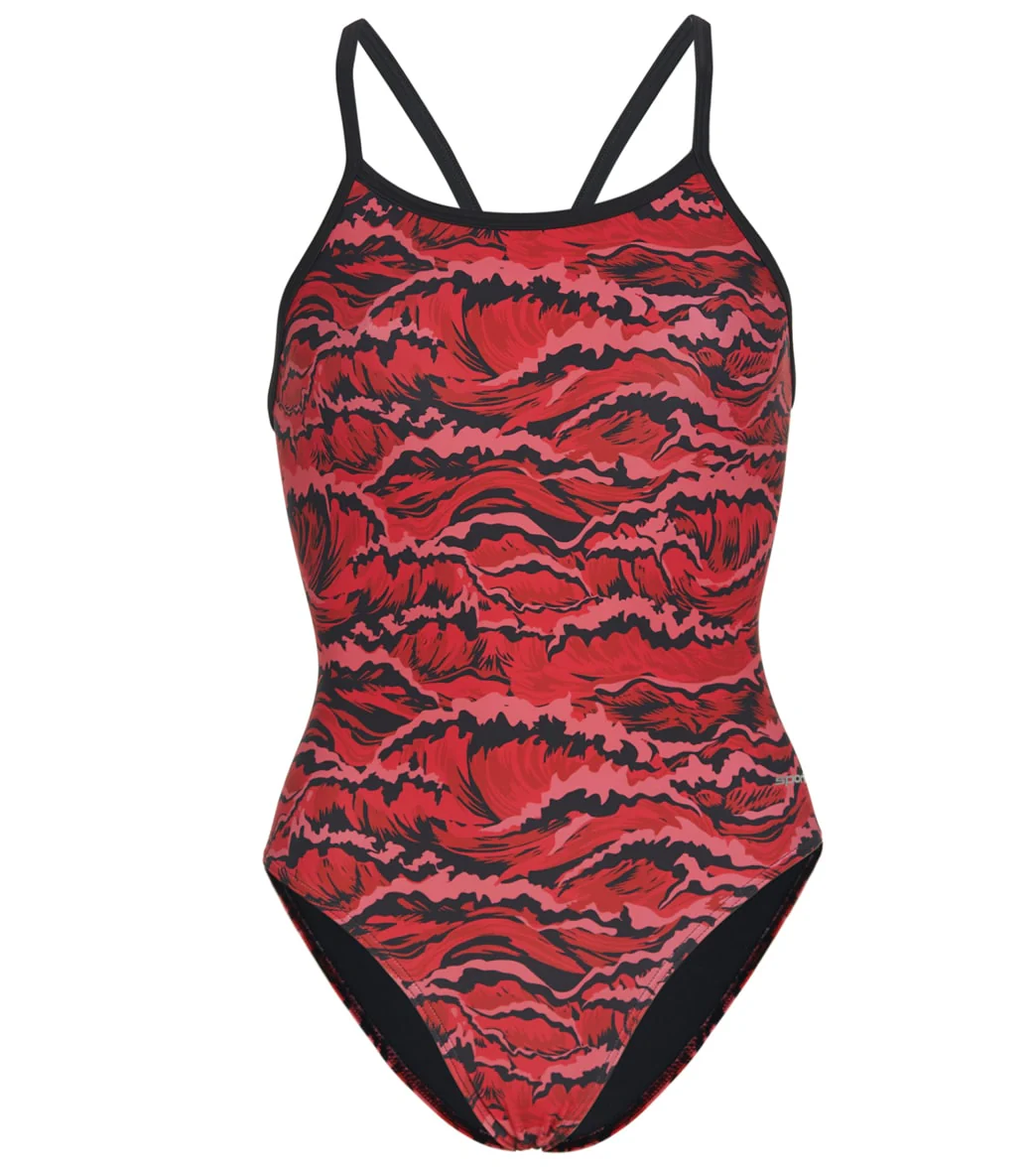 Sporti New Waves Thin Strap One Piece Swimsuit Youth (22-28) - Image 16