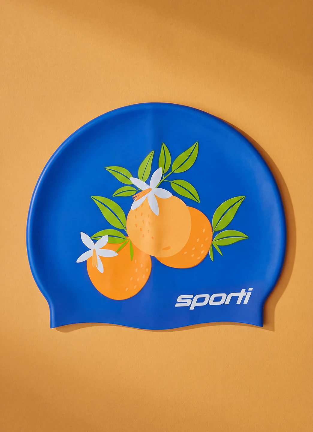Sporti Orange Blossom Silicone Swim Cap - Image 2