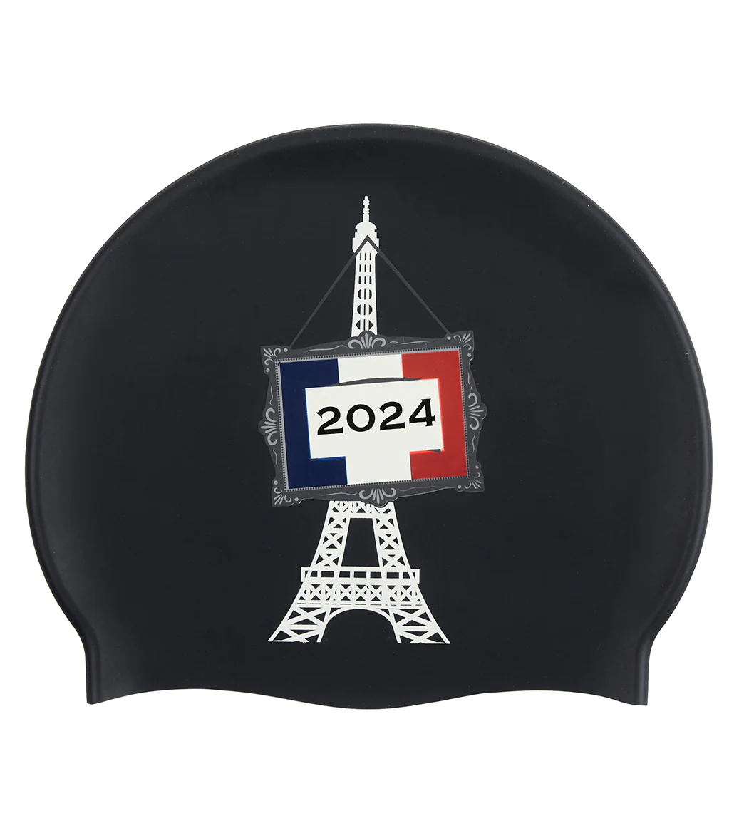 Sporti Paris Eiffel Tower Silicone Swim Cap - Image 2