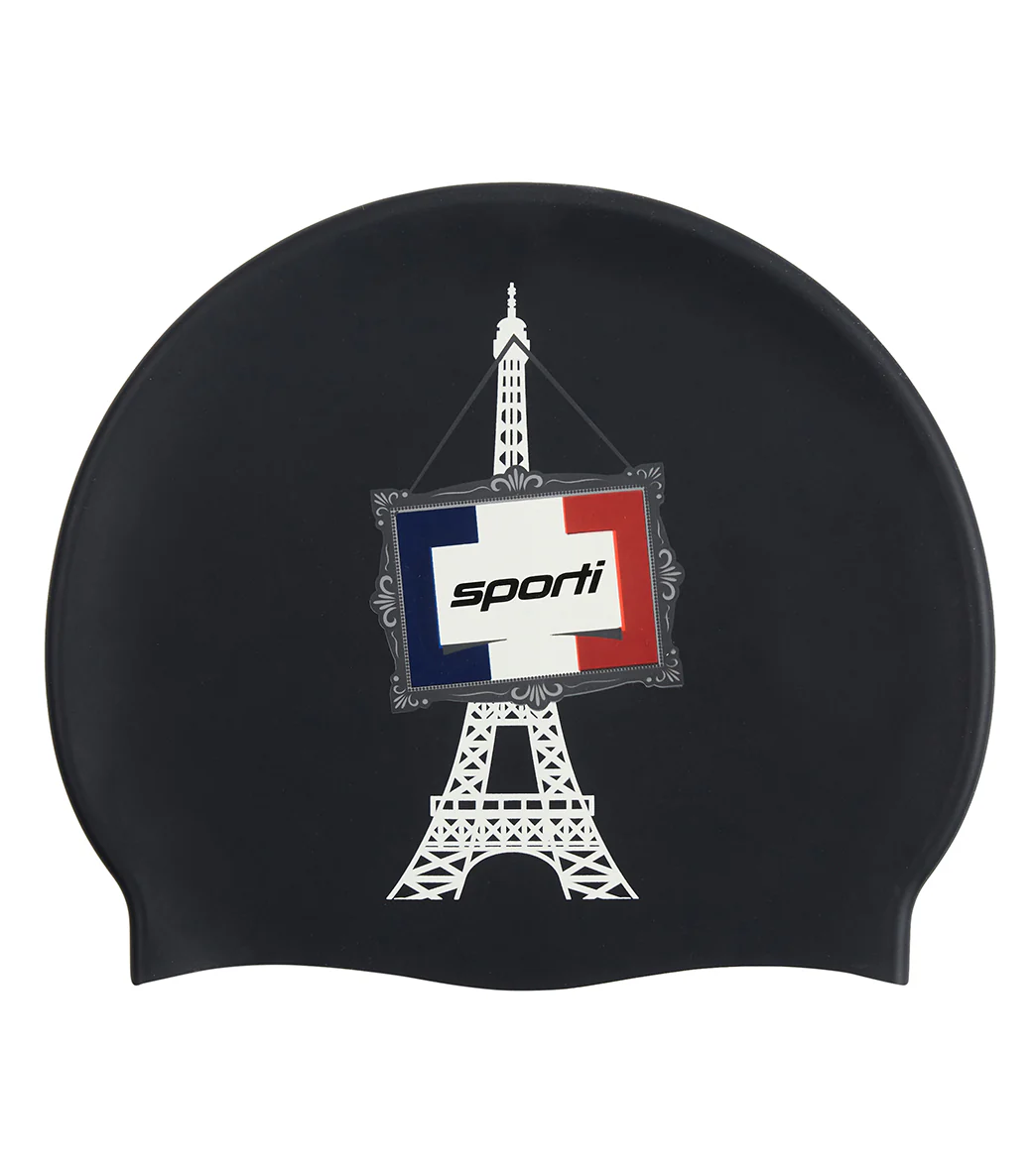 Sporti Paris Eiffel Tower Silicone Swim Cap - Image 7