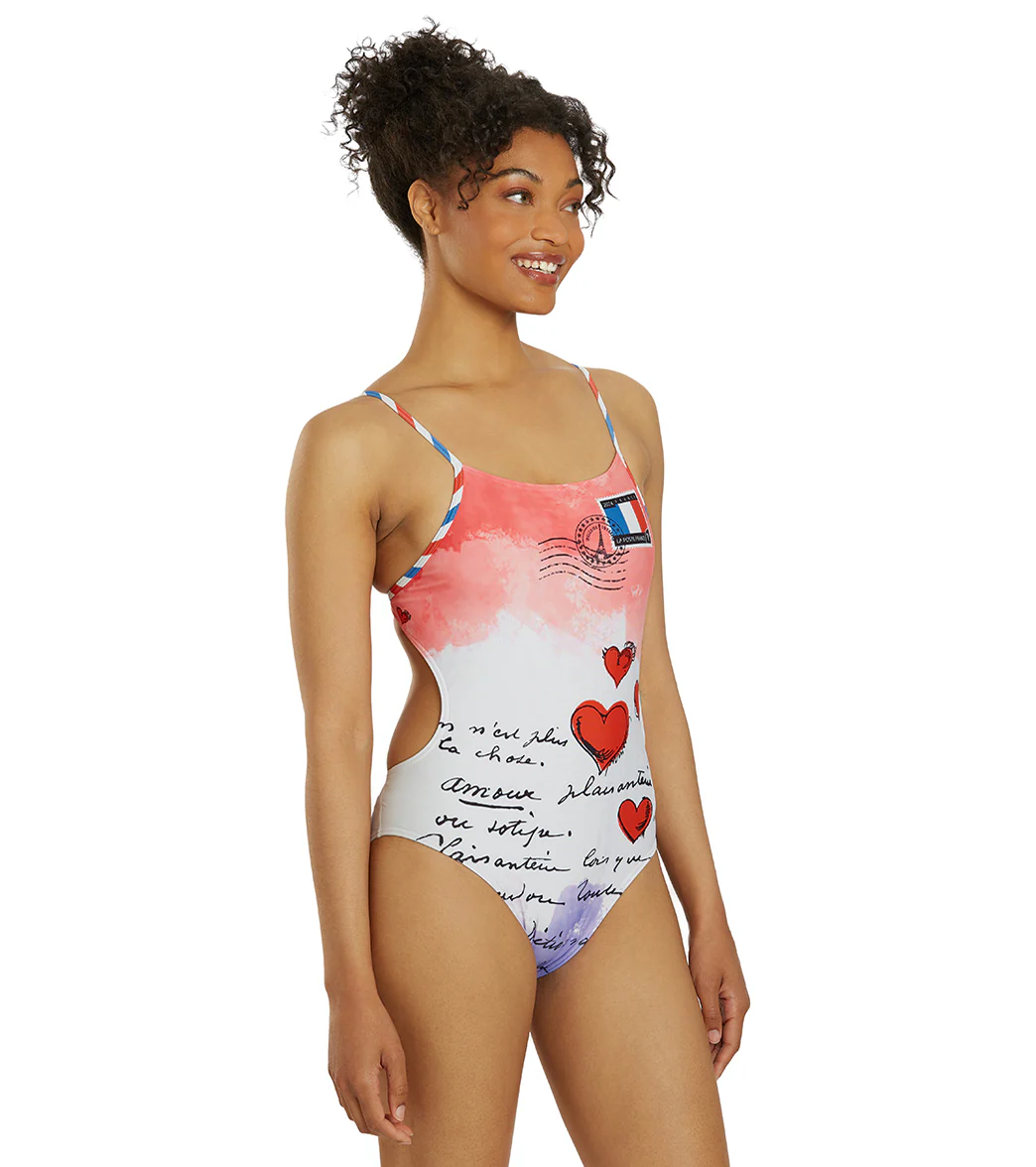 Sporti Paris Love Letters Micro Back One Piece Swimsuit (26-40) - Image 2
