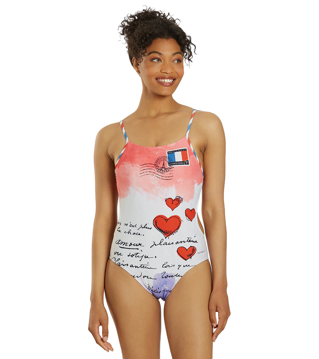 Sporti Paris Love Letters Micro Back One Piece Swimsuit (26-40) - Image 8