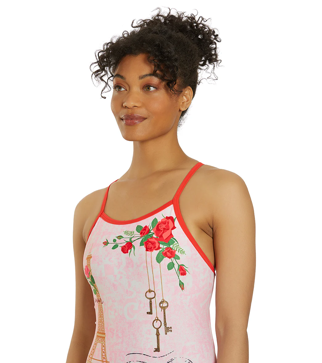 Sporti Paris Mon Amour Thin Strap One Piece Swimsuit (22-44) - Image 10