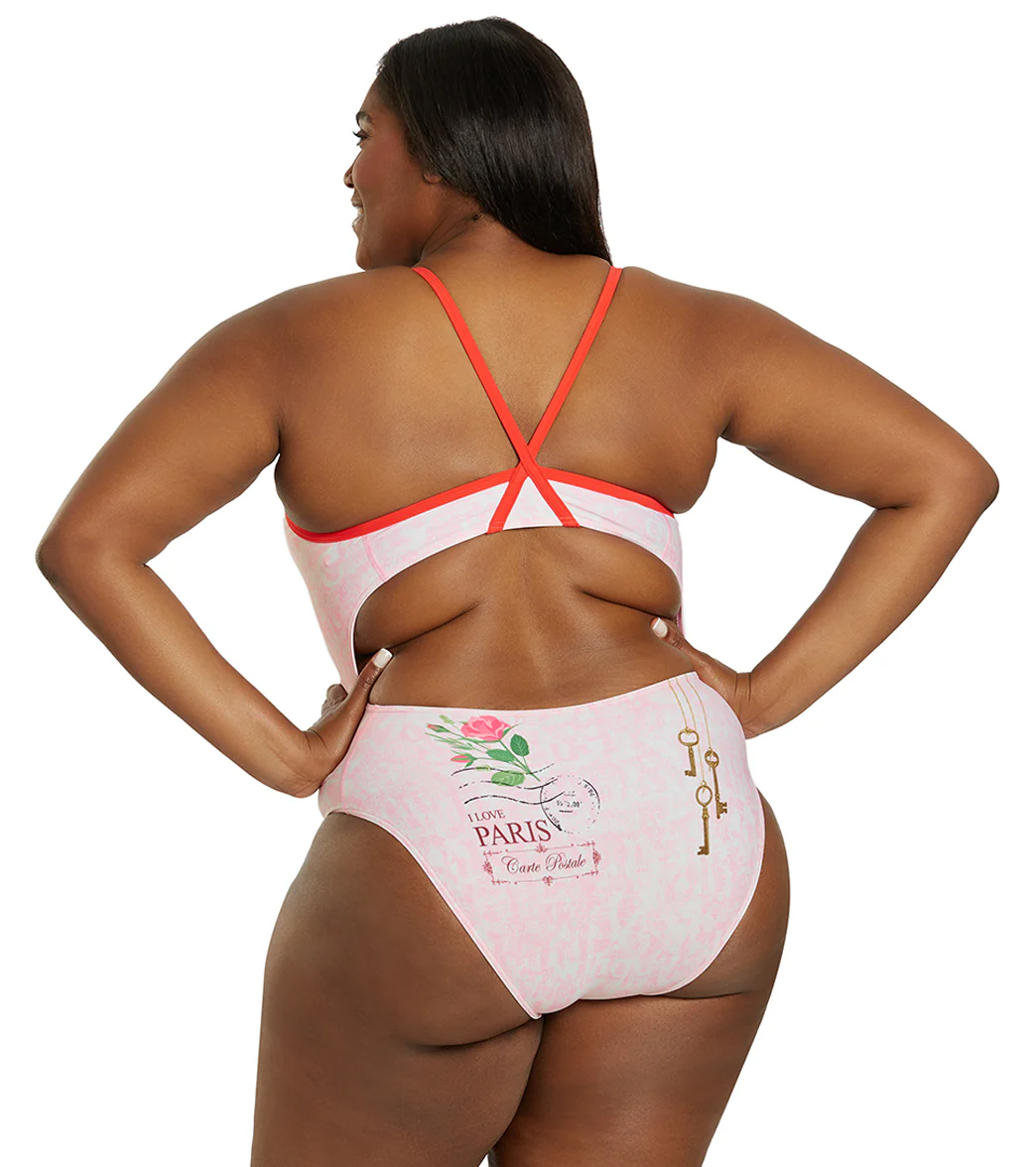 Sporti Paris Mon Amour Thin Strap One Piece Swimsuit (22-44) - Image 13