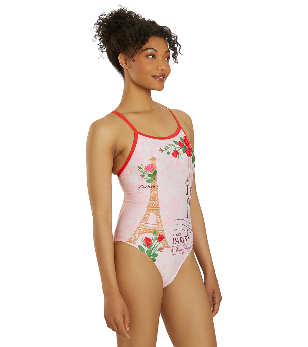 Sporti Paris Mon Amour Thin Strap One Piece Swimsuit (22-44) - Image 7