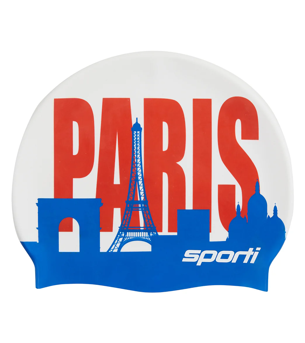 Sporti Paris Skyline Silicone Swim Cap - Image 2