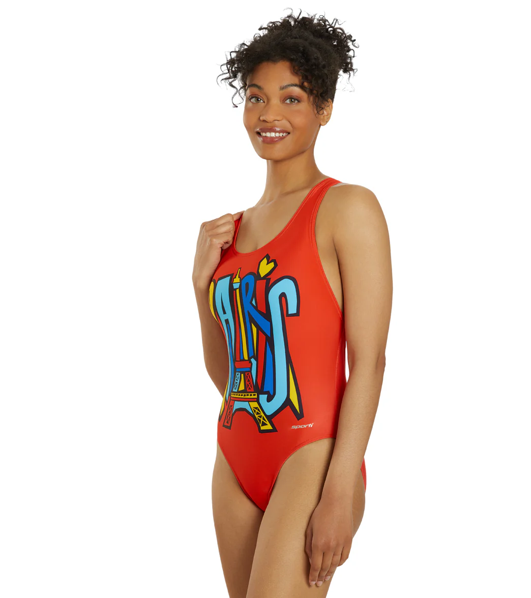 Sporti Paris Trend Setter Wide Strap Cross Back One Piece Swimsuit (22-44) - Image 7