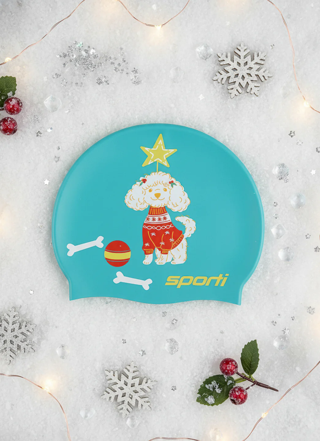 Sporti Pawliday Cheer Silicone Swim Cap - Image 9