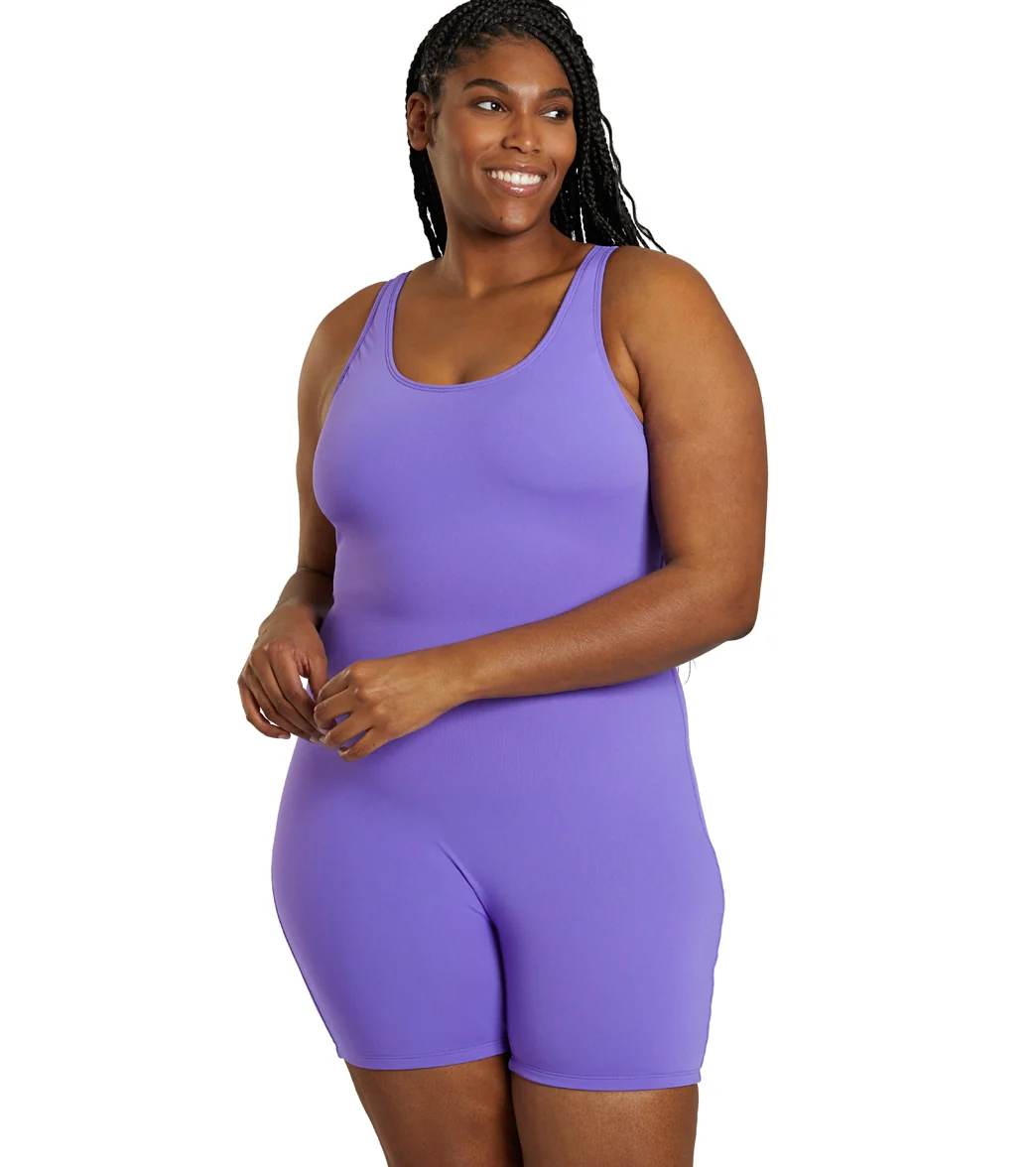 Sporti Plus Size HydroLast Chlorine Resistant Scoop Back Unitard One Piece Swimsuit - Image 14