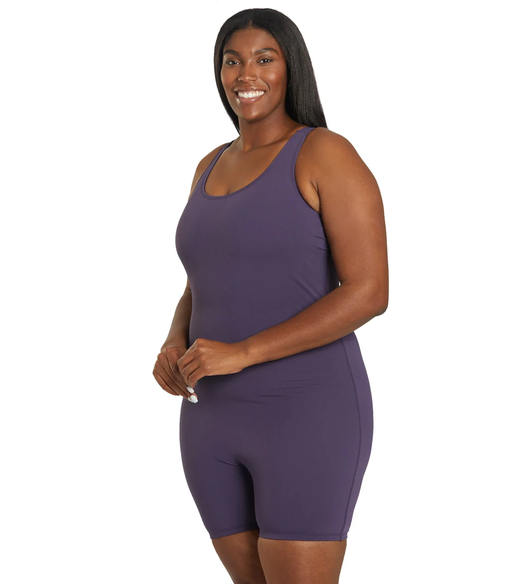 Sporti Plus Size HydroLast Chlorine Resistant Scoop Back Unitard One Piece Swimsuit - Image 30