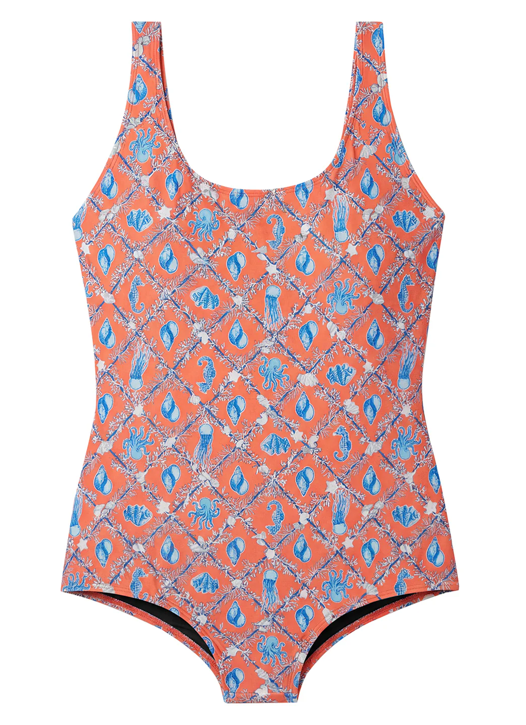 Sporti Plus Size HydroLast Coastal Regatta Chlorine Resistant Conservative Scoop Back One Piece Swimsuit - Image 3
