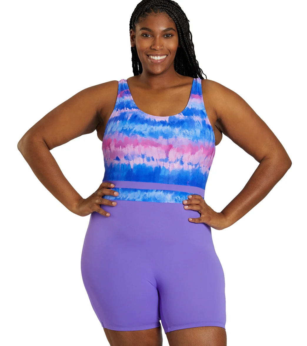 Sporti Plus Size HydroLast Malibu Sunrise Chlorine Resistant Scoop Back Unitard One Piece Swimsuit - Image 7