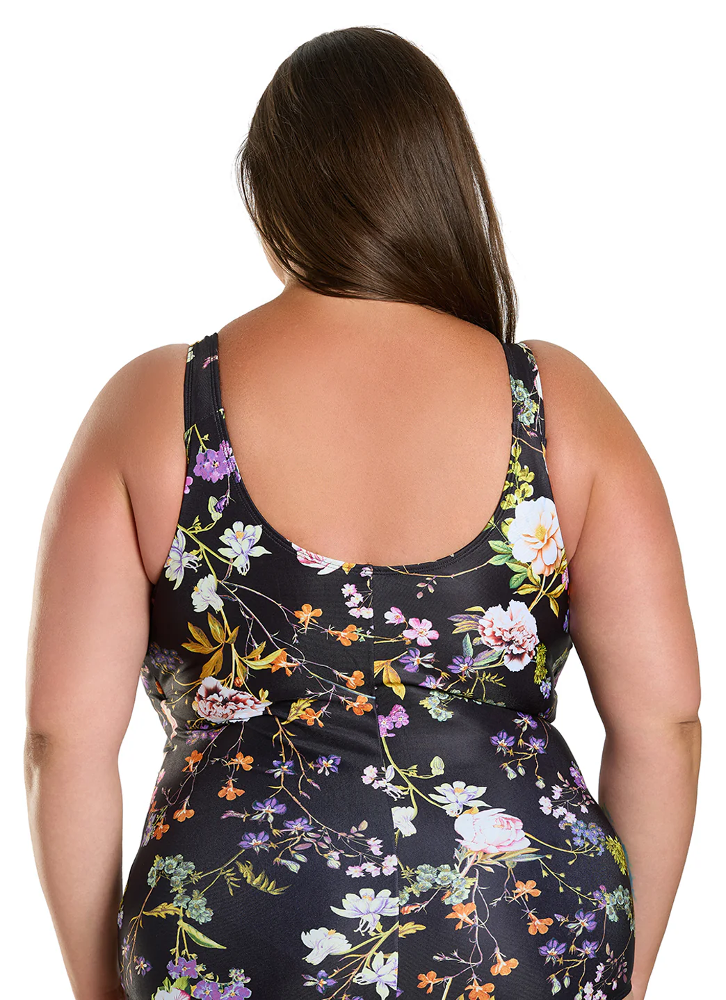 Sporti Plus Size HydroLast Moonlit Flora Chlorine Resistant Conservative Scoop Back One Piece Swimsuit - Image 7