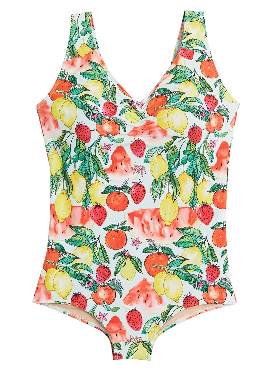 Sporti Plus Size Riviera Picnic Conservative Printed Girl Leg One Piece Swimsuit - Image 3