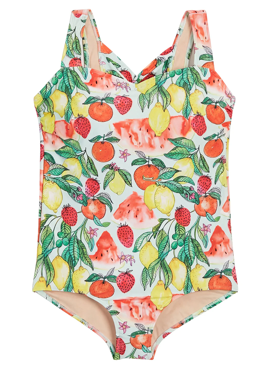 Sporti Plus Size Riviera Picnic Moderate Printed Sweetheart One Piece Swimsuit - Image 2