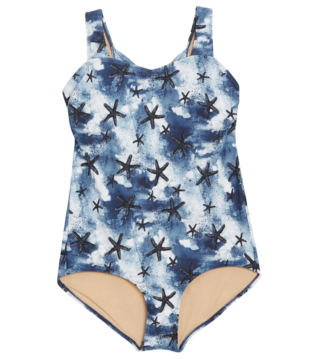 Sporti Plus Size Sanibel Island Moderate Printed Sweetheart One Piece Swimsuit - Image 6