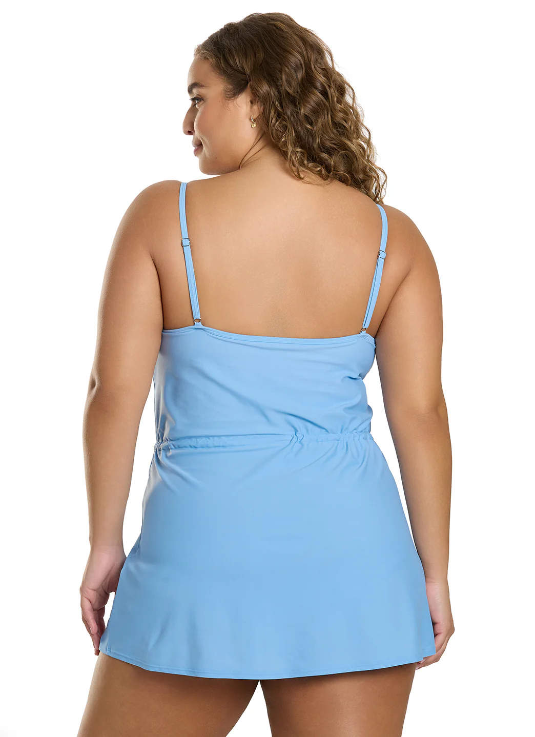 Sporti Plus Size Starlet Solid Tummy Control Swim Dress - Image 11