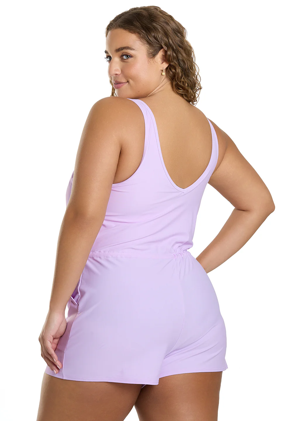 Sporti Plus Size Starlet Solid Tummy Control Swim Romper - Image 11
