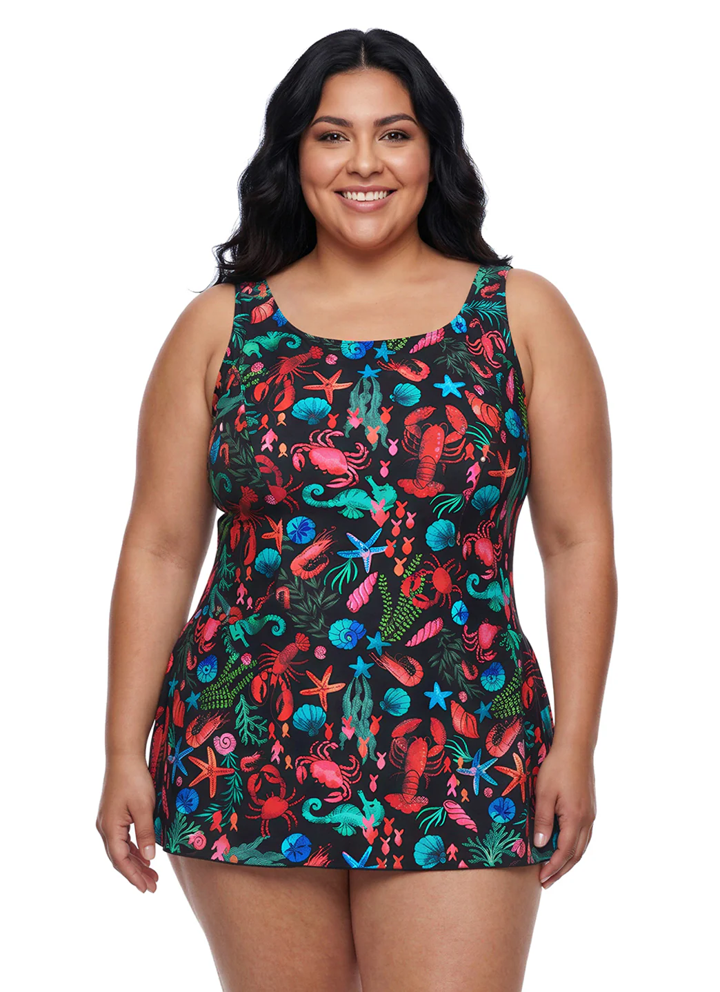 Sporti Plus Size Tide Pool Swim Dress - Image 3