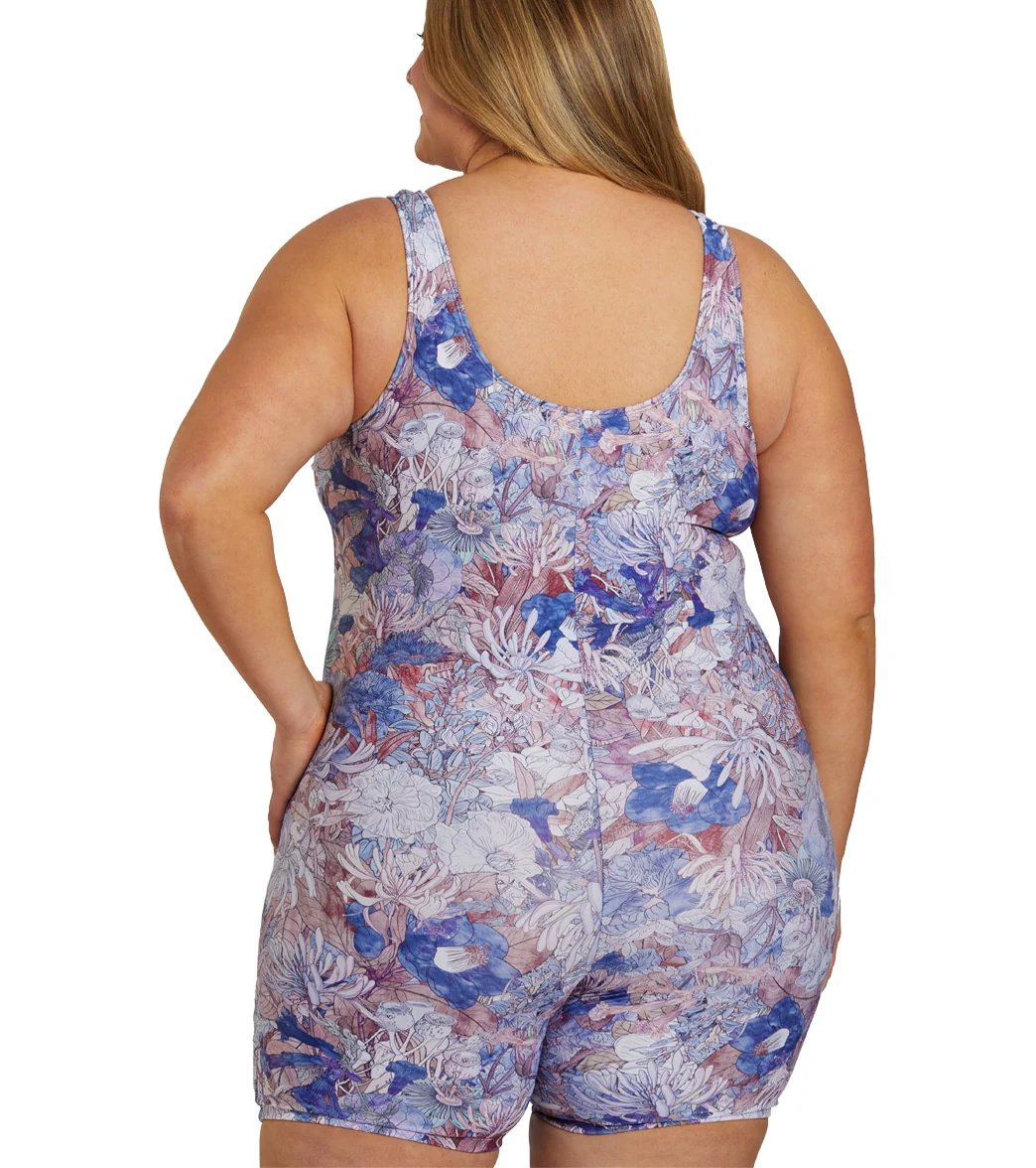 Sporti Plus Size Unitard Jungle Floral One Piece Swimsuit - Image 11