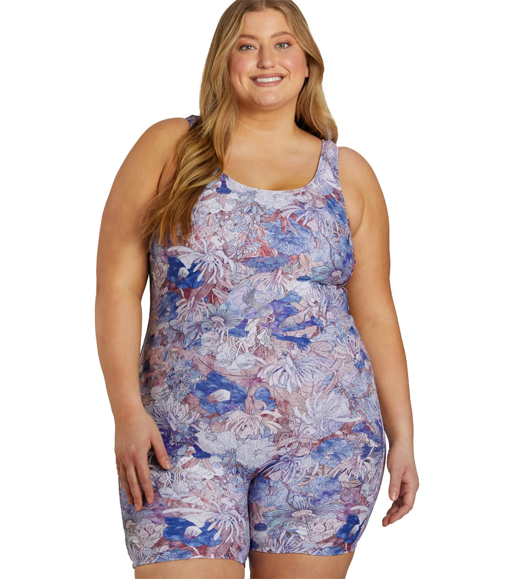 Sporti Plus Size Unitard Jungle Floral One Piece Swimsuit - Image 14