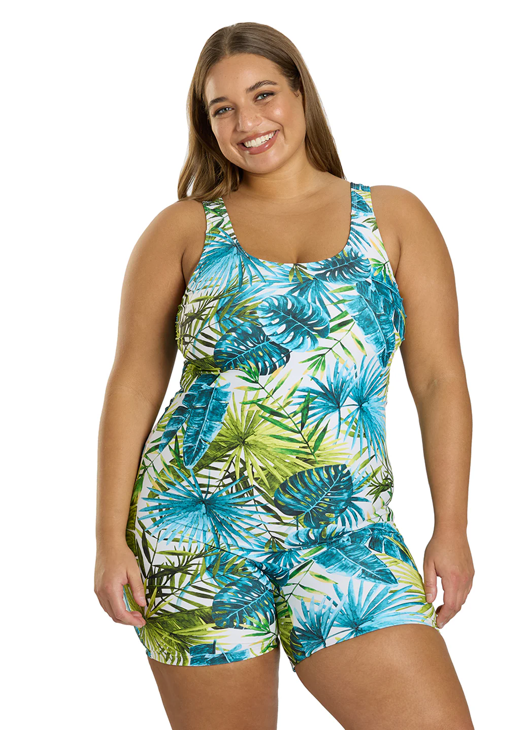 Sporti Plus Size Unitard Palm Royale One Piece Swimsuit - Image 10