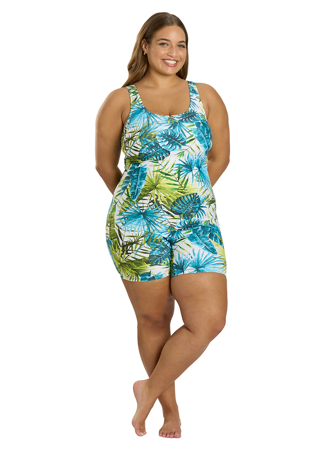Sporti Plus Size Unitard Palm Royale One Piece Swimsuit - Image 13