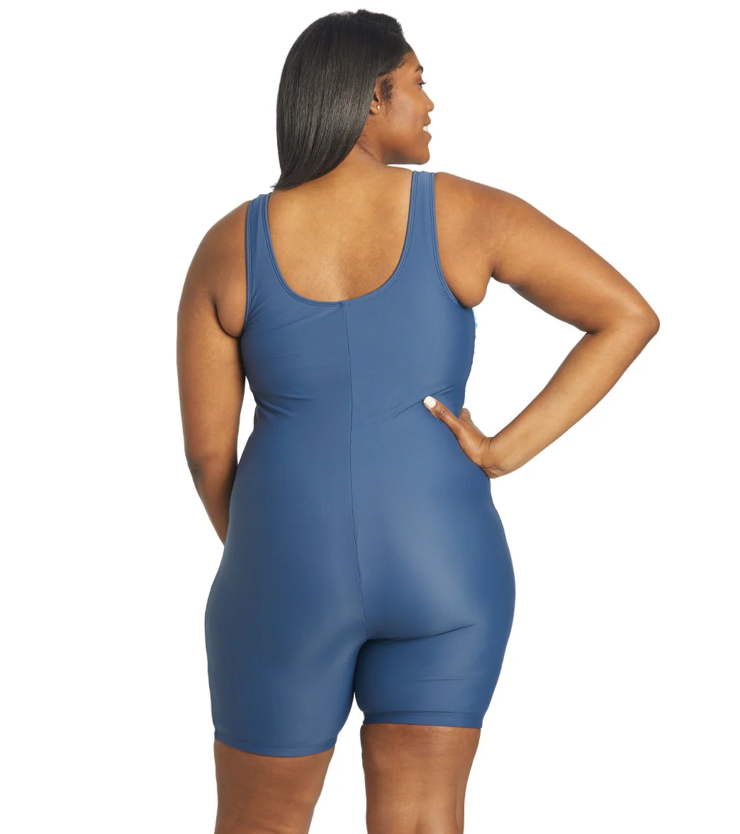Sporti Plus Size Unitard Printed Ombre One Piece Swimsuit - Image 10
