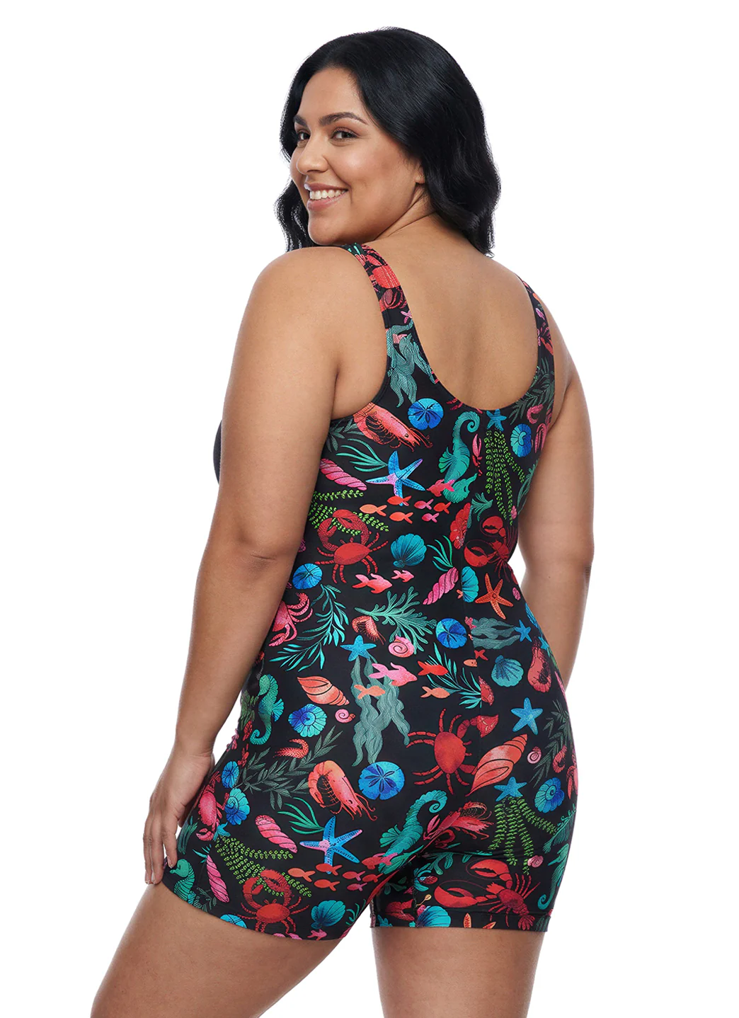Sporti Plus Size Unitard Tide Pool One Piece Swimsuit - Image 5