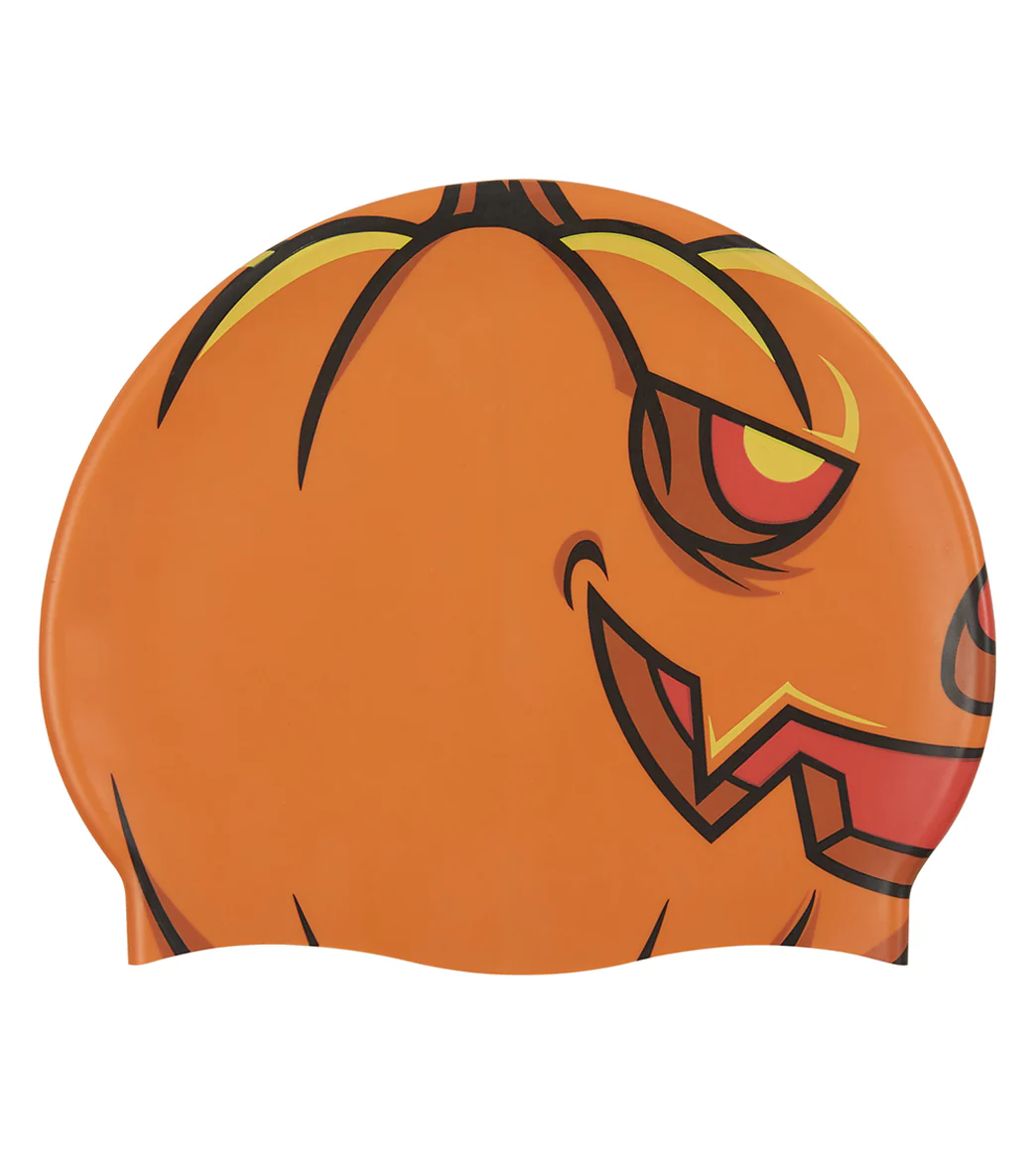 Sporti Pumpkin Head Silicone Swim Cap Jr. - Image 2