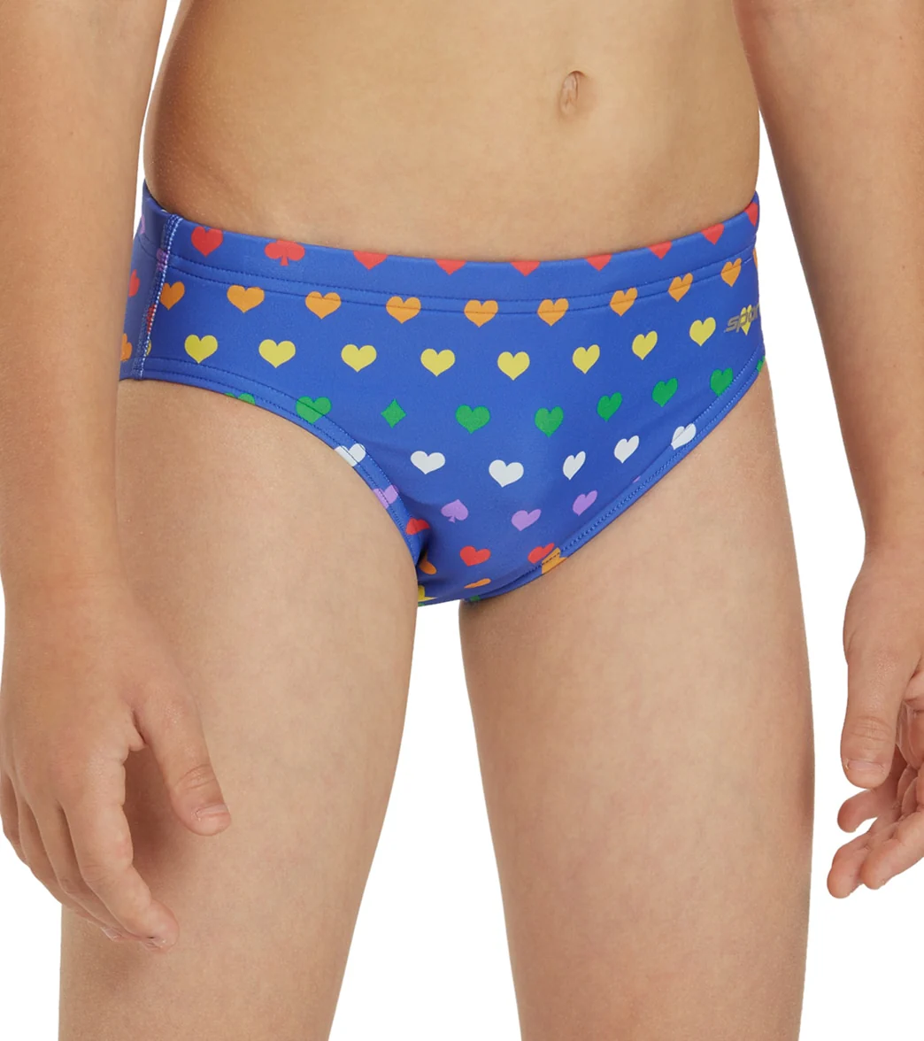 Sporti Rainbow Heart Brief Swimsuit Youth (22-28) - Image 7