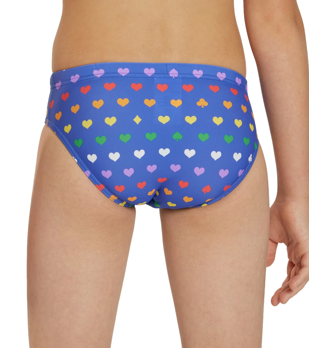 Sporti Rainbow Heart Brief Swimsuit Youth (22-28) - Image 8
