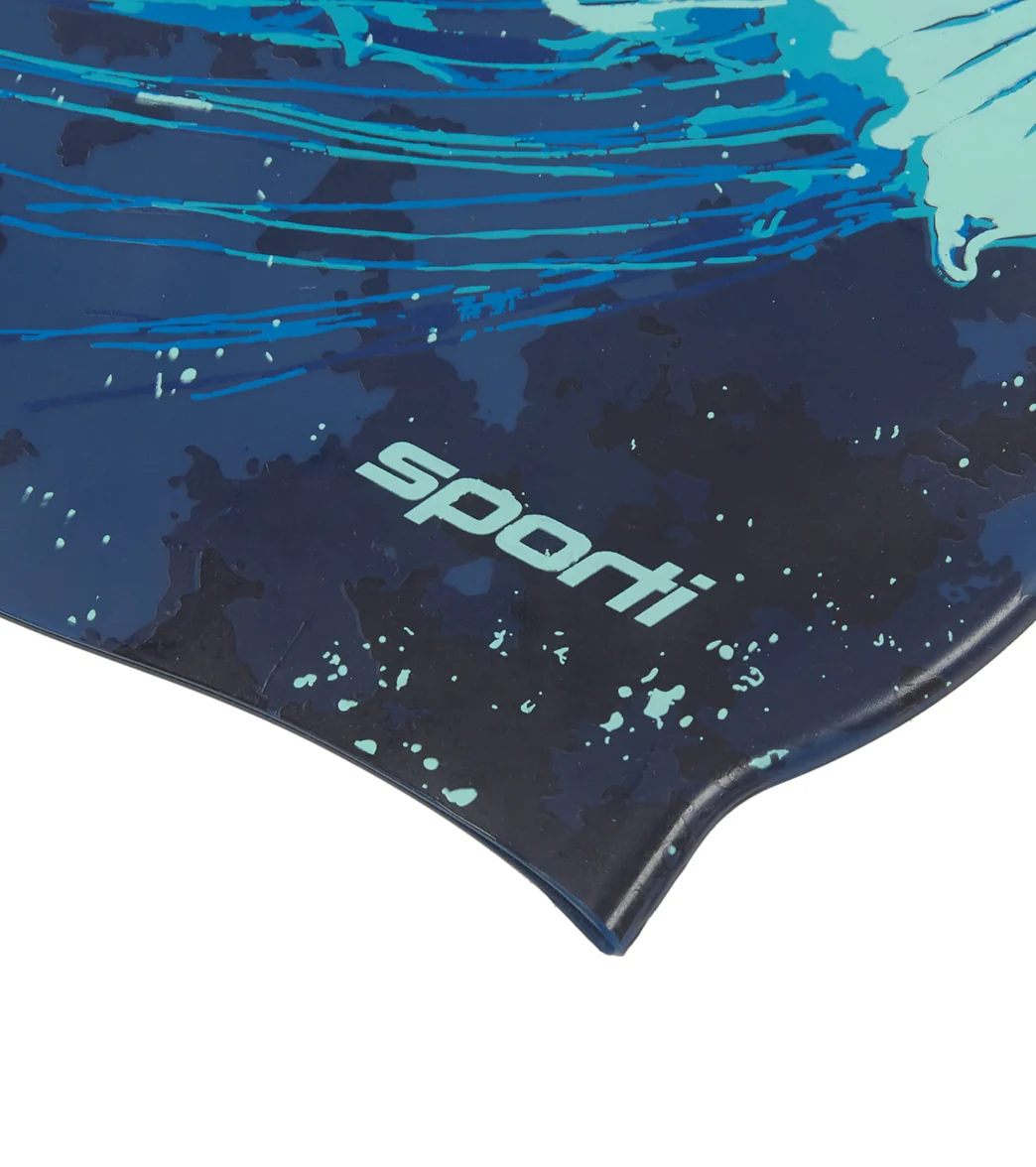 Sporti Sea Jellies Silicone Swim Cap - Image 4