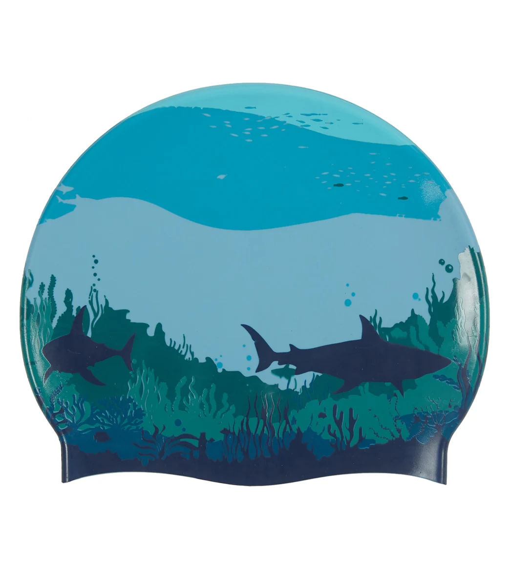 Sporti Sharkies Silicone Swim Cap - Image 3