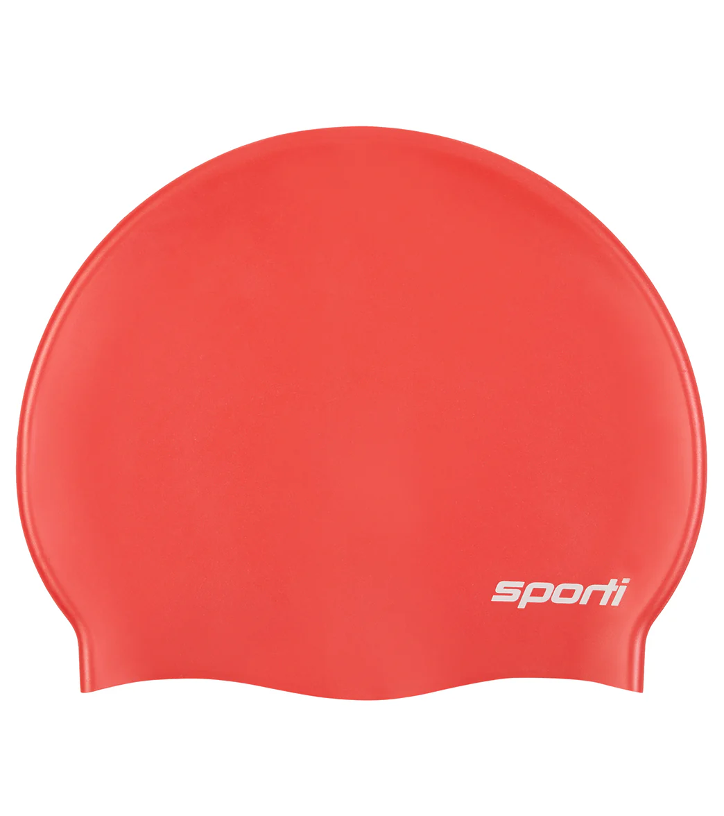 Sporti Silicone Swim Cap Set of 3 - Image 3