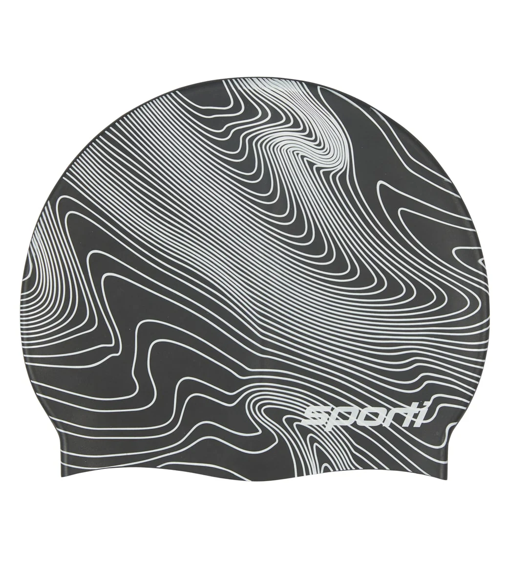 Sporti Sonar Waves Silicone Swim Cap - Image 12
