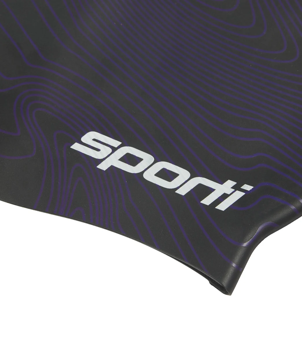 Sporti Sonar Waves Silicone Swim Cap - Image 20